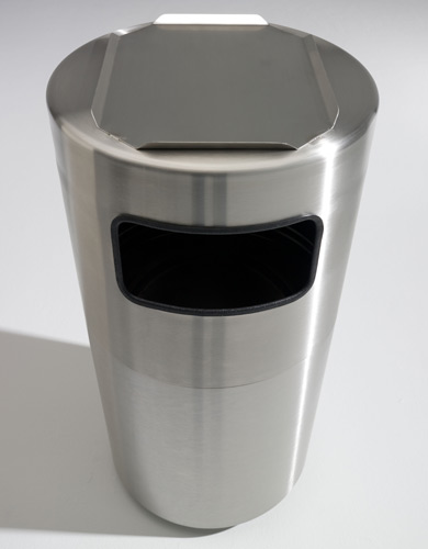 Stainless Steel Trash Can With Tray Top