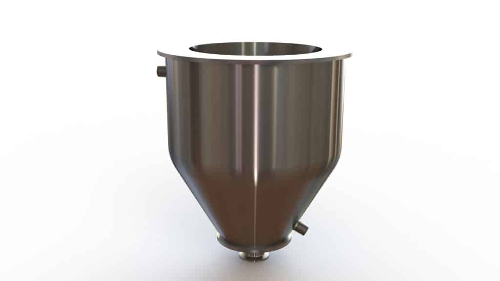 9" Stainless Steel Double Walled Hopper