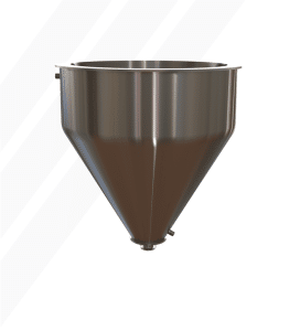 Double walled stainless steel jacketed funnels