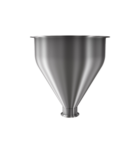 304 Stainless Steel funnel with 2" sanitary fitting 1.5 gallons, 8.85" ID x 10.25" OAH