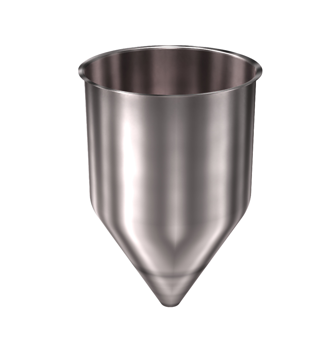 304 Stainless Steel Funnel 10.63 gallons, 14.04" ID x 22.50" OAH