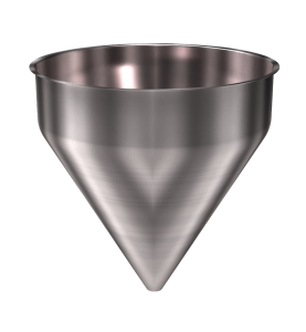 304 Stainless Steel Funnel 25.64 gallons, 24" ID x 25.50" OAH