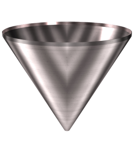 304 Stainless Steel Funnel 51.1 gallons, 36.06" ID x 30.9" OAH