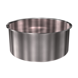 304 Stainless Steel Cup 4.03 Gallon 14" ID 6.40" OAH