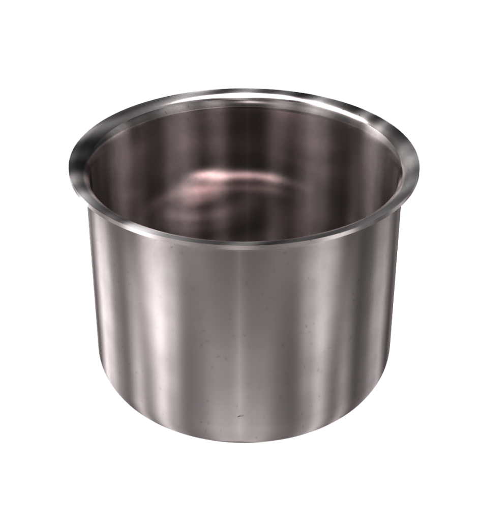 4" Cup with 3" overall height, 316 Stainless Steel